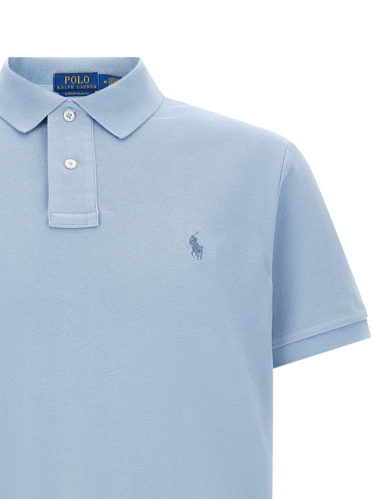 Camisa Polo De Algodón Azul Polo Ralph Lauren Clásico