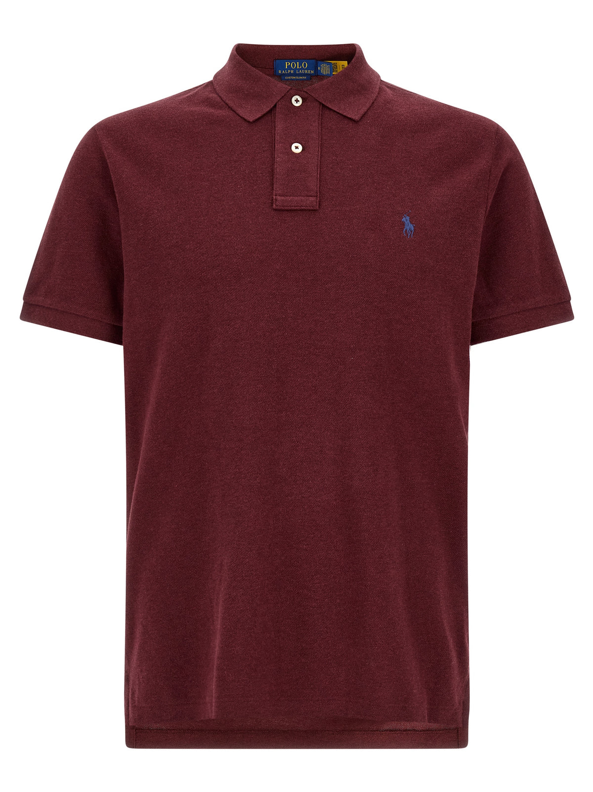 Ralph Lauren Slim Fit Burgundy Cotton Polo Shirt