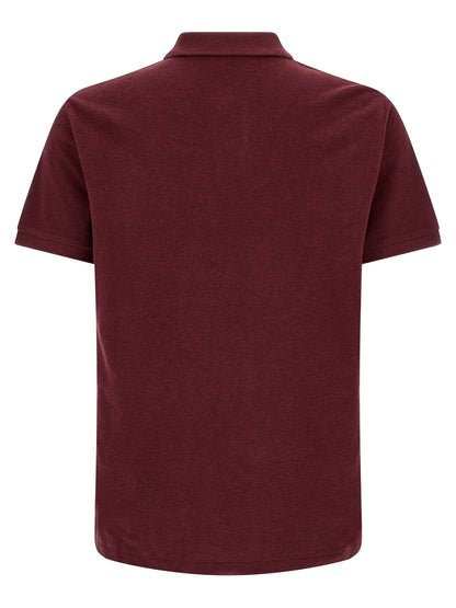 Ralph Lauren Slim Fit Burgundy Cotton Polo Shirt