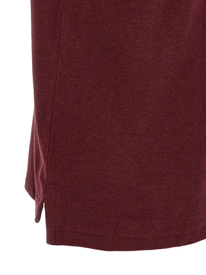 Ralph Lauren Slim Fit Burgundy Cotton Polo Shirt