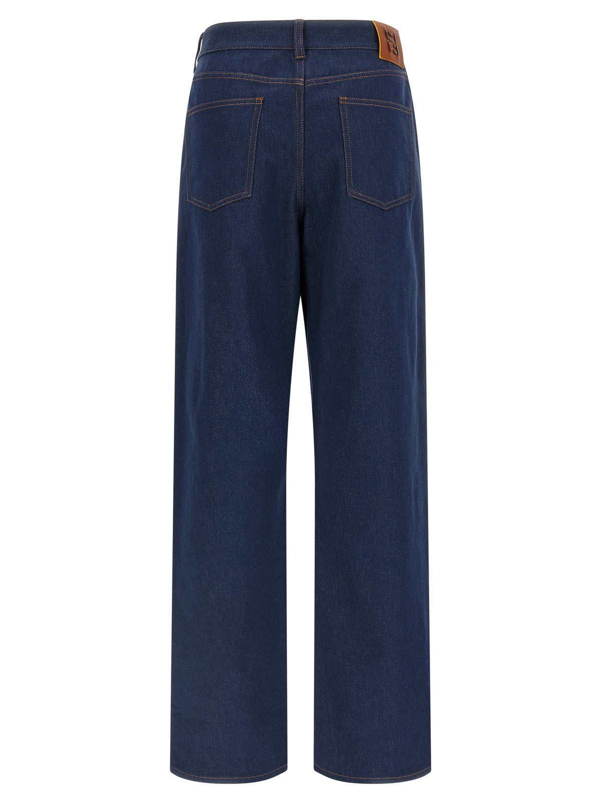 Fendi Blue Straight-Leg Cotton Jeans