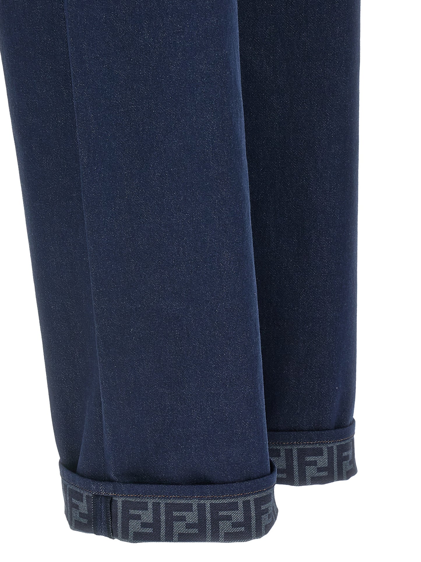 Fendi Blue Straight-Leg Cotton Jeans