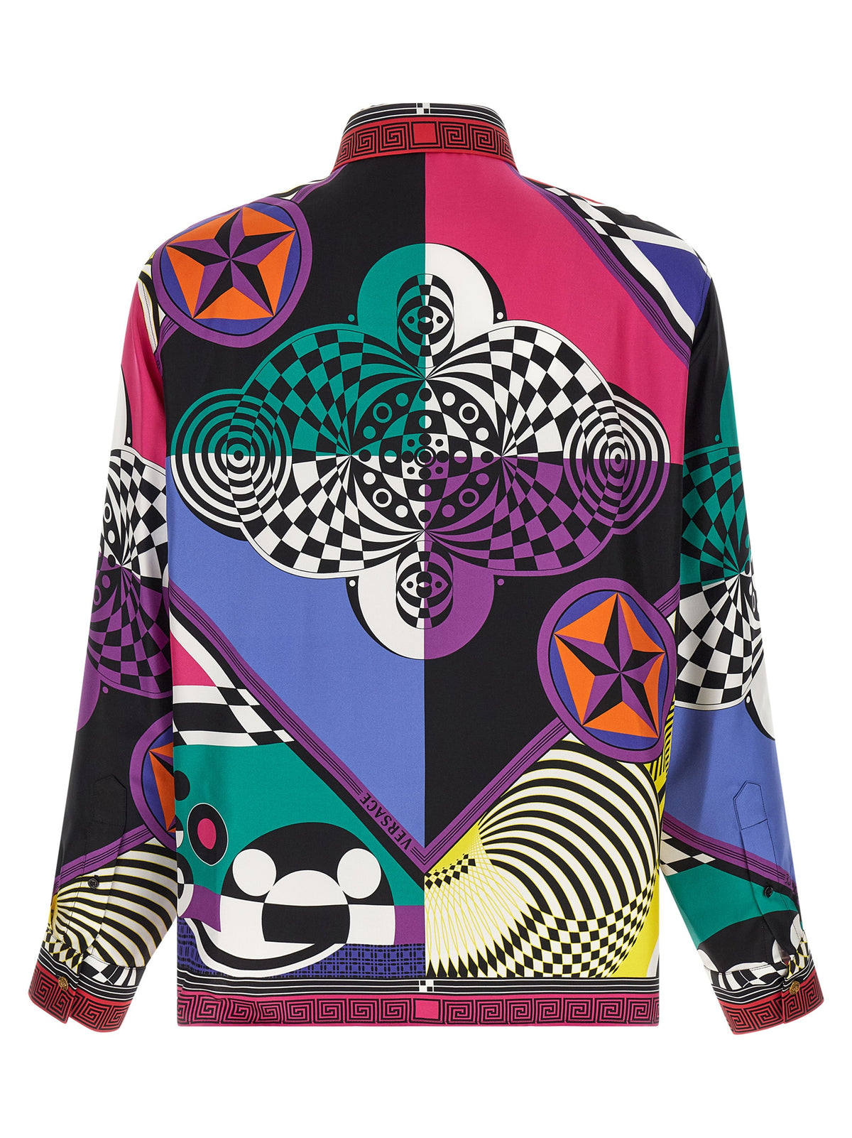 Blusa Versaca De Seda Multicolor Con Acabado Elegante
