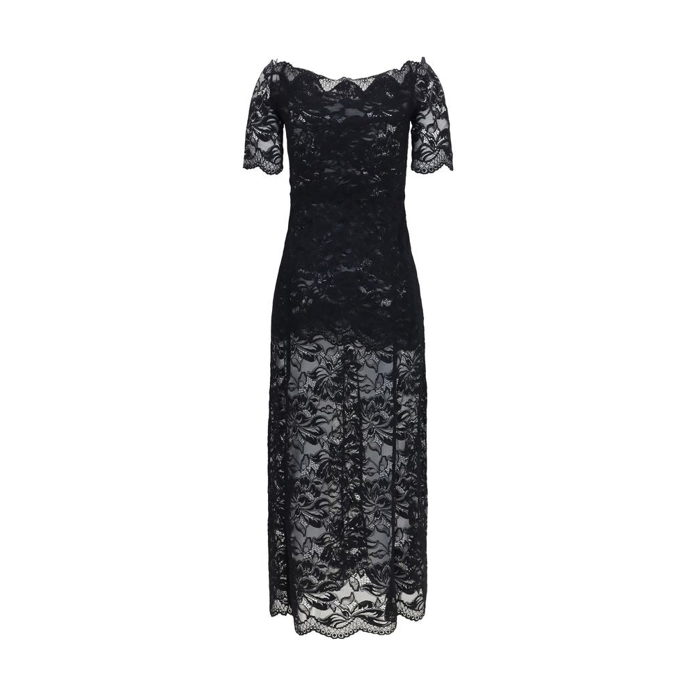 Rabanne Black Cocktail Dress with Polyamide Fabric