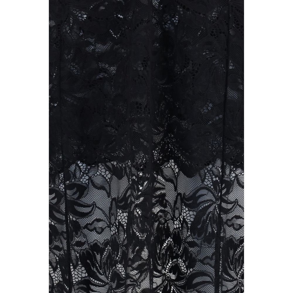 Rabanne Black Cocktail Dress with Polyamide Fabric