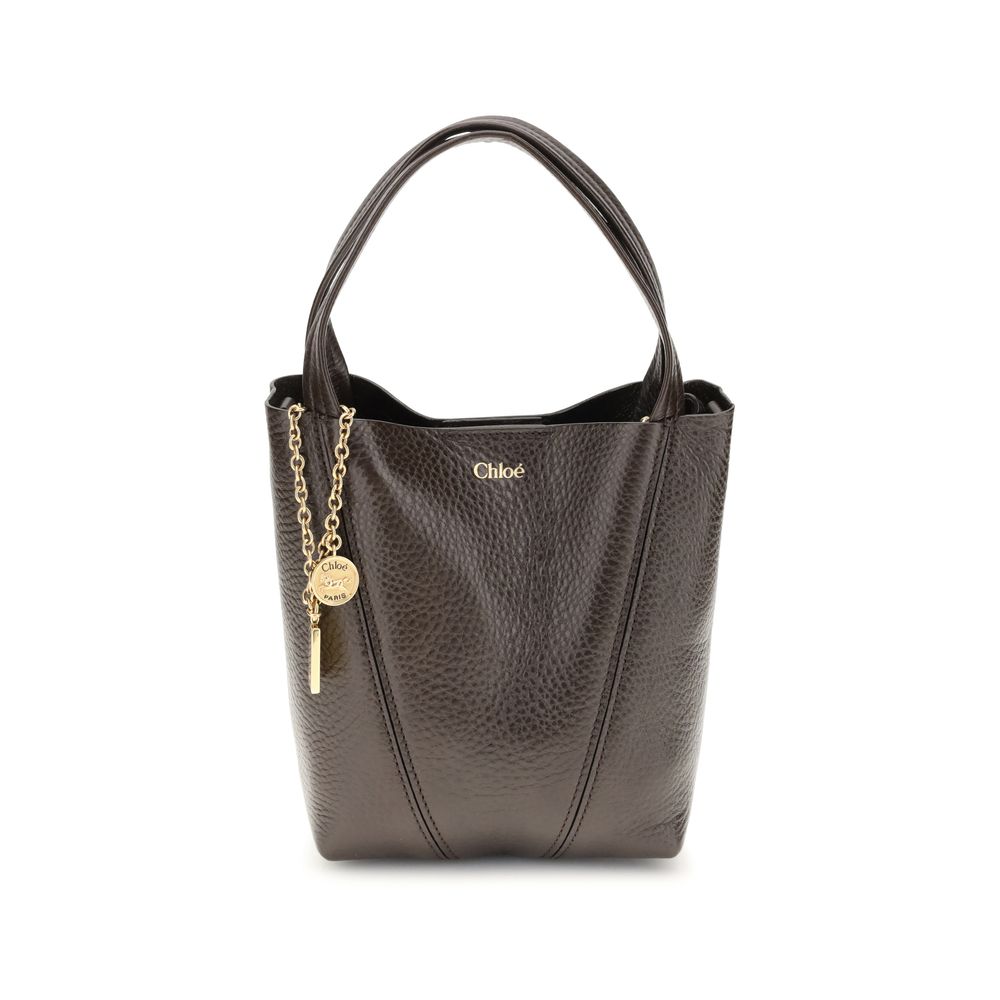 Chloé Calfskin Shoulder Bag Brown Bos Taurus