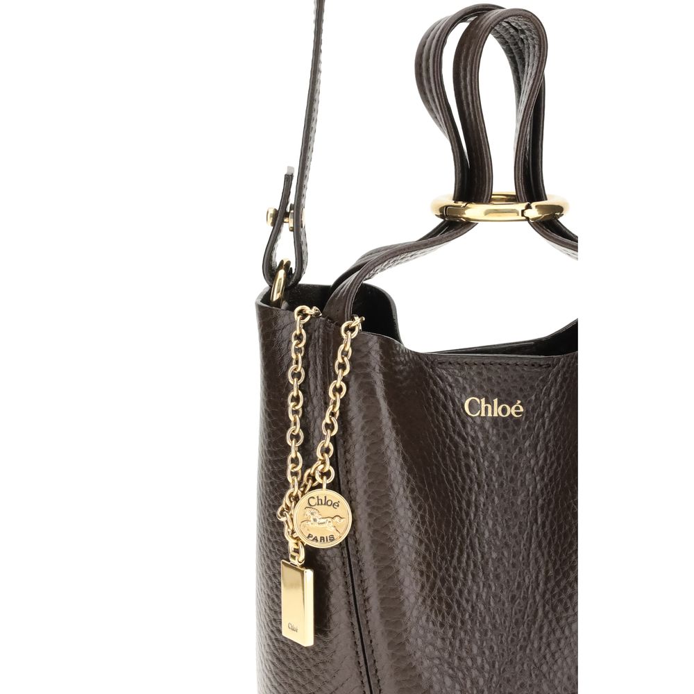 Chloé Calfskin Shoulder Bag Brown Bos Taurus