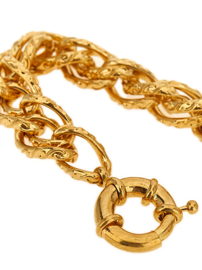 Pulsera De Cadena En Latón Dorado De Saint Laurent