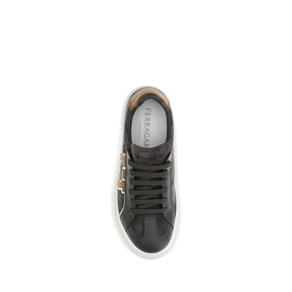 Zapatillas Deportivas Ferragamo De Ante Gris Corte Bajo