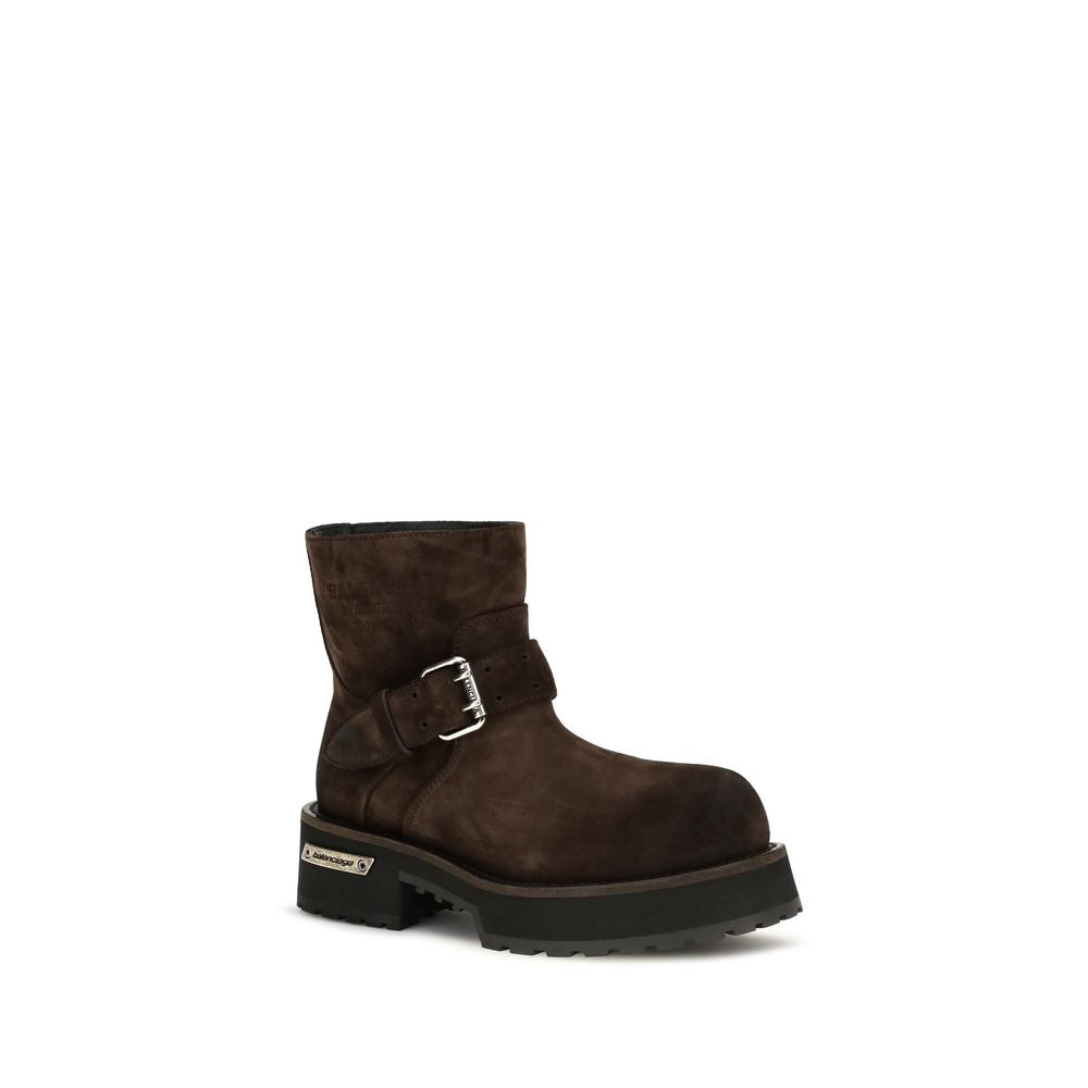 Bottes Cheville Balenciaga En Cuir De Veau Marron Bos Taurus