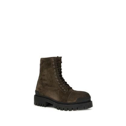 Balenciaga Bicolor Chunky Calfskin Leather Boots