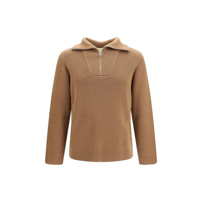 Valentino Garavani Pull en laine marron - Tissu Ovis Aries