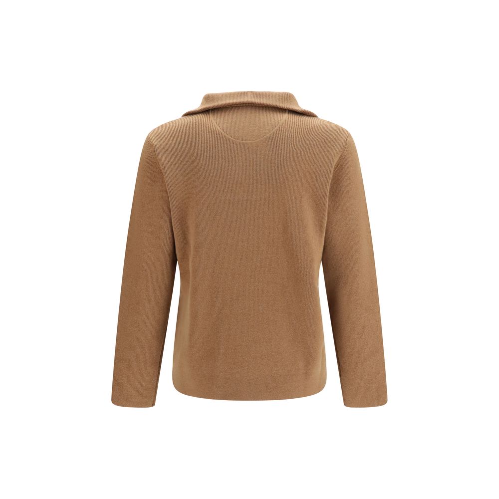 Valentino Garavani Pull en laine marron - Tissu Ovis Aries