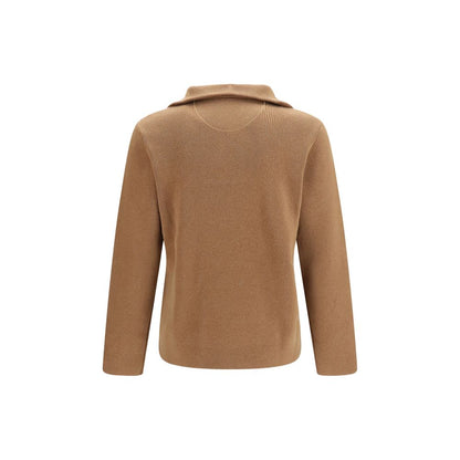 Valentino Garavani Pull en laine marron - Tissu Ovis Aries