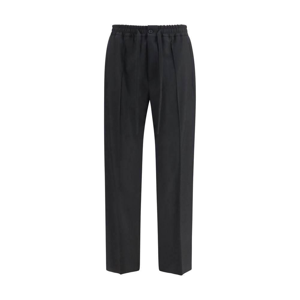 Valentino Garavani Black Cotton Chino Trousers