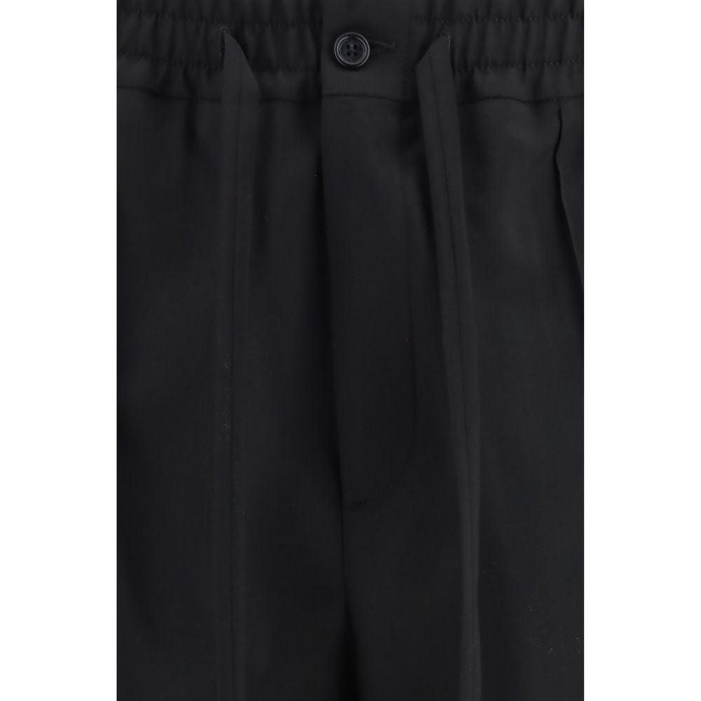 Valentino Garavani Black Cotton Chino Trousers