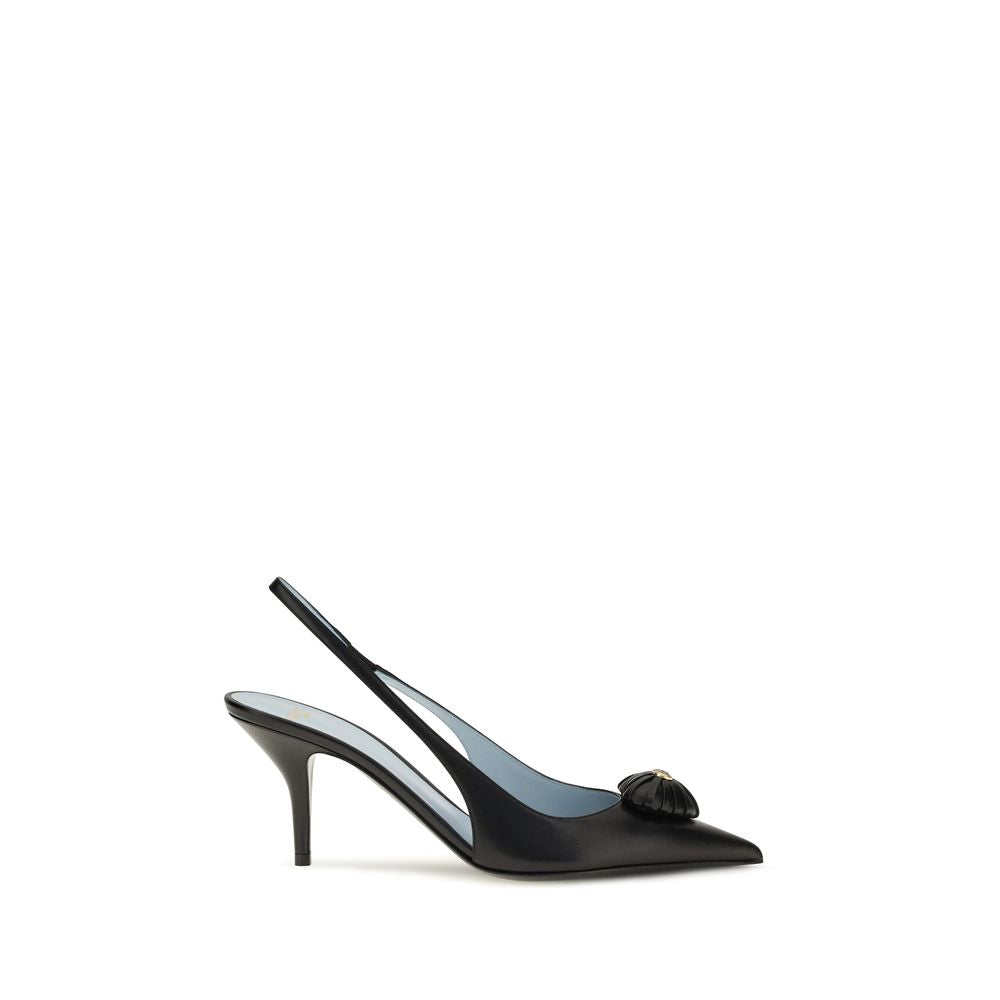 Pumps Valentino Garavani Tacón Alto Piel Negra Colección Bos Taurus