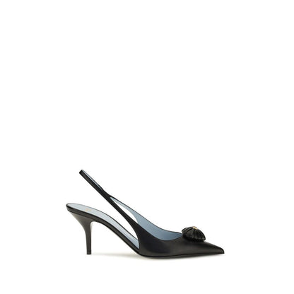 Pumps Valentino Garavani Tacón Alto Piel Negra Colección Bos Taurus