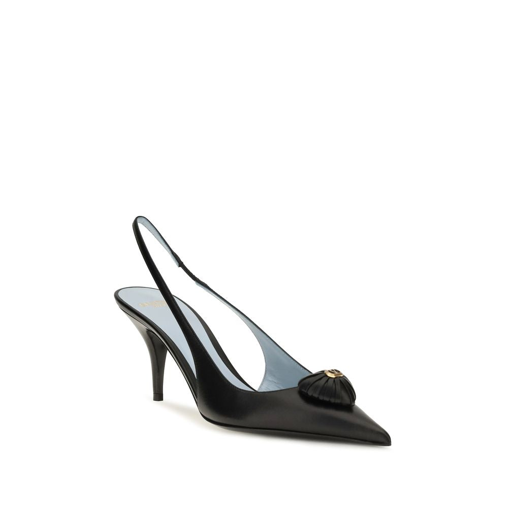 Pumps Valentino Garavani Tacón Alto Piel Negra Colección Bos Taurus