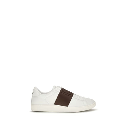 Valentino Garavani White Calf Leather Bos Taurus Low-Top Sneakers