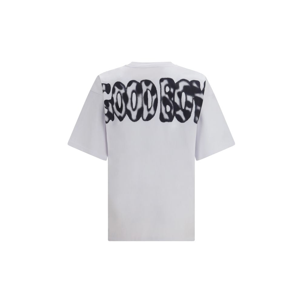 White Channel Oversized Cotton T-Shirt