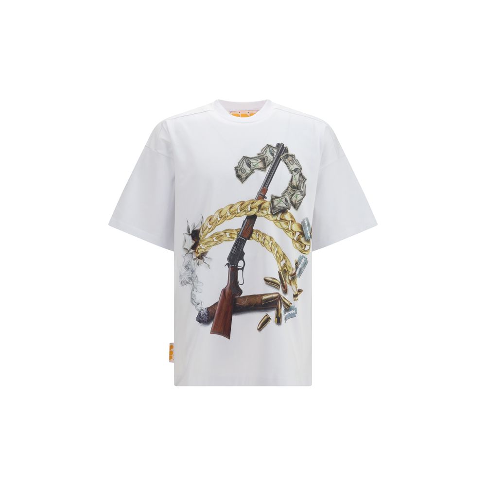 PDF Channel White Cotton T-Shirt - Natural Finish