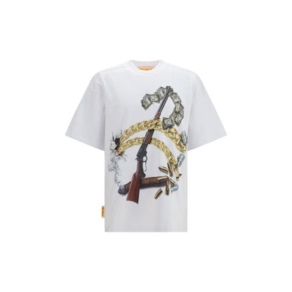 PDF Channel White Cotton T-Shirt - Natural Finish