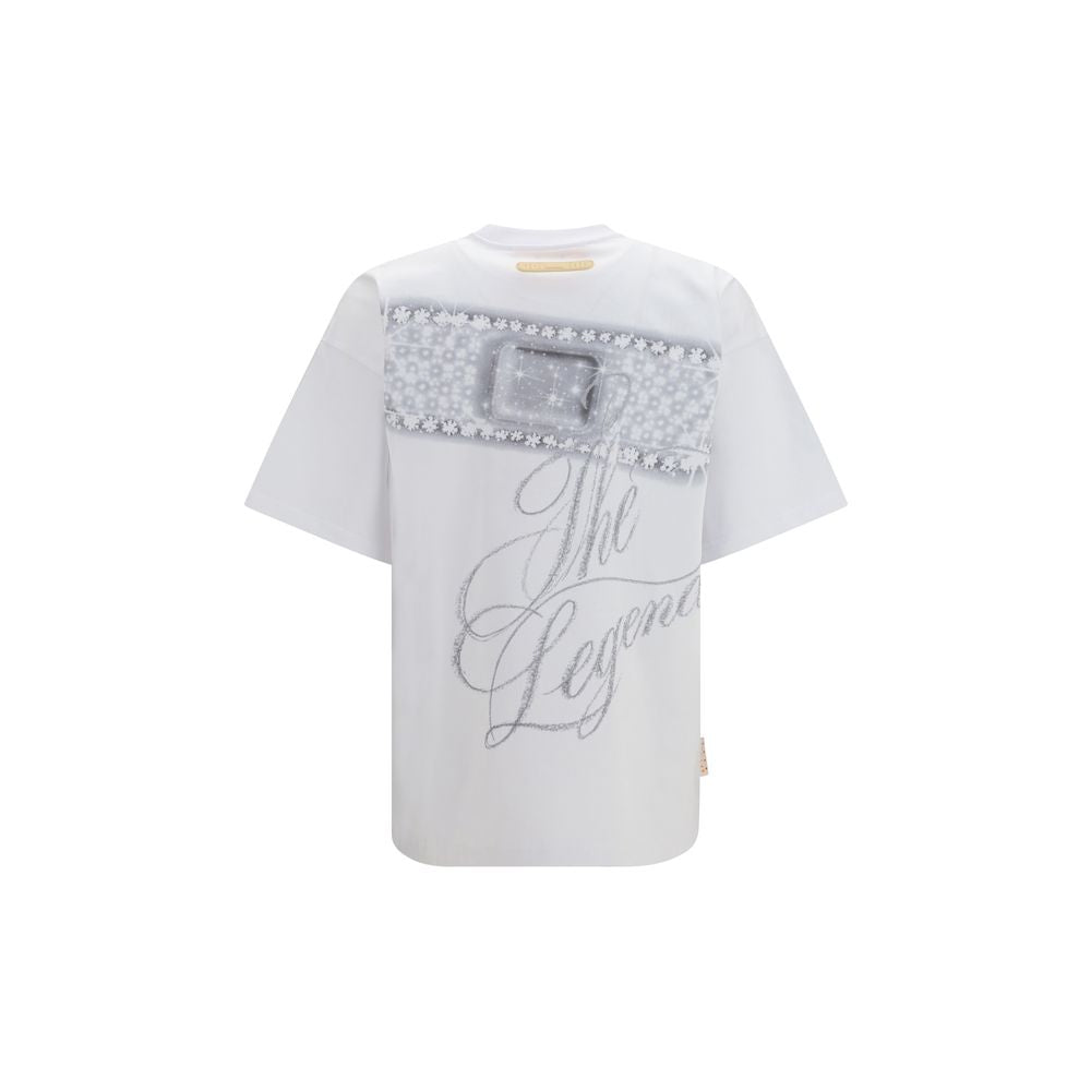 PDF Channel White Cotton T-Shirt - Natural Finish