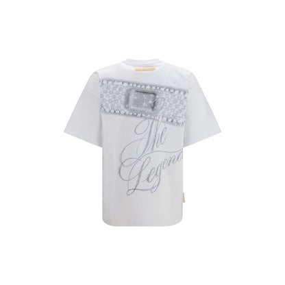 PDF Channel White Cotton T-Shirt - Natural Finish