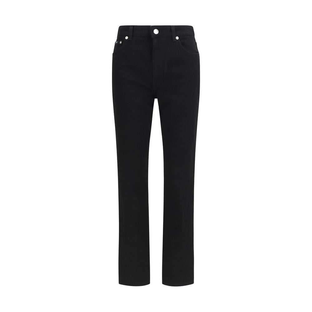 Dolce & Gabbana Vaqueros De Pierna Recta De Algodón Negro