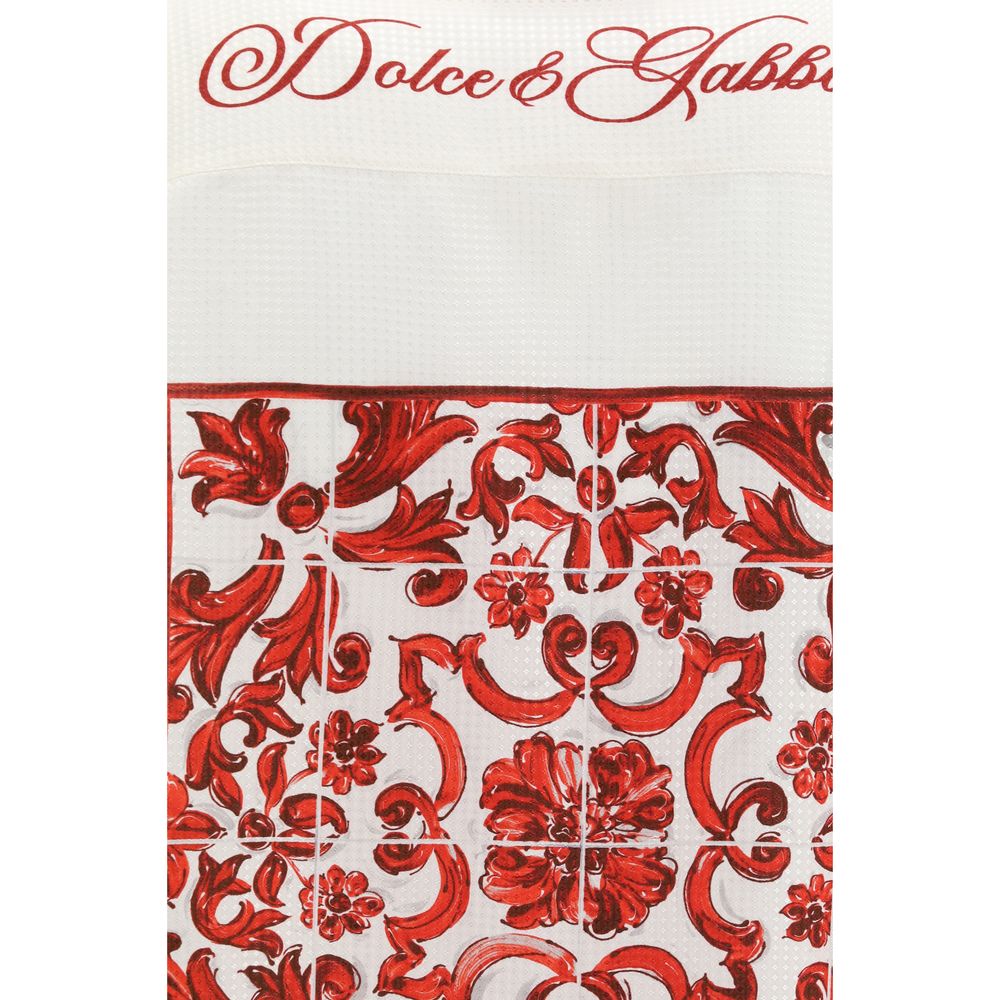 Camisa De Seda Con Estampado Blanco Modelo Hawaii Dolce & Gabbana