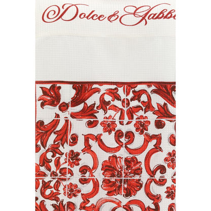 Camisa De Seda Con Estampado Blanco Modelo Hawaii Dolce & Gabbana
