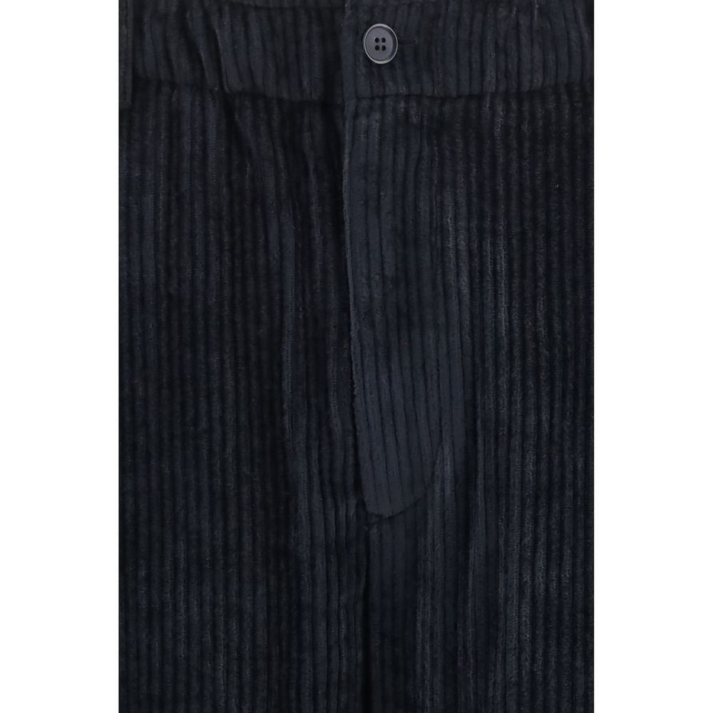 Giorgio Armani Black Viscose Casual Trousers