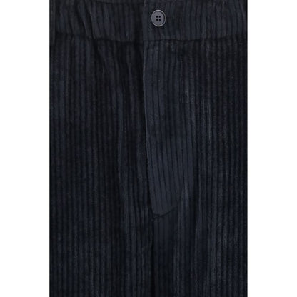 Giorgio Armani Black Viscose Casual Trousers