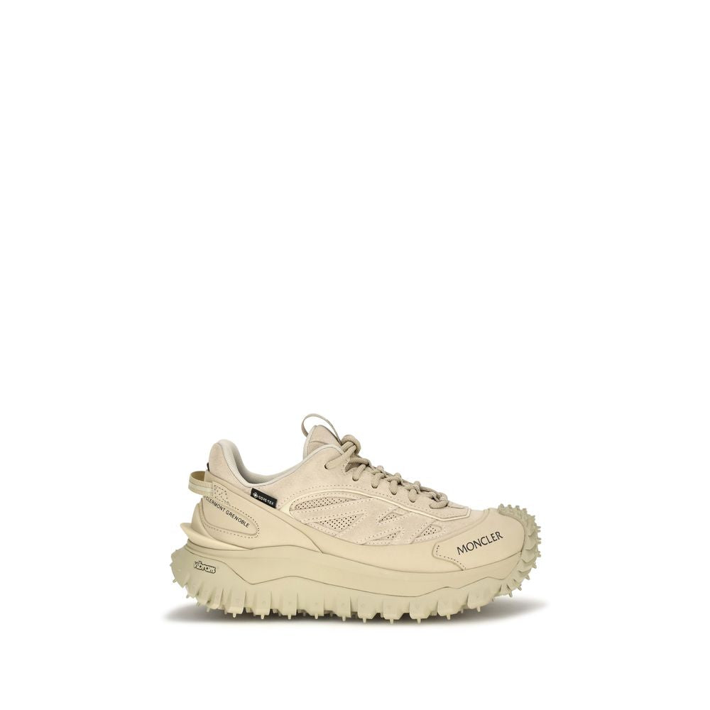 Baskets Moncler en cuir de veau beige