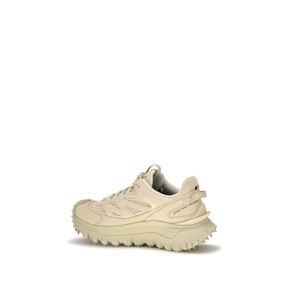 Baskets Moncler en cuir de veau beige