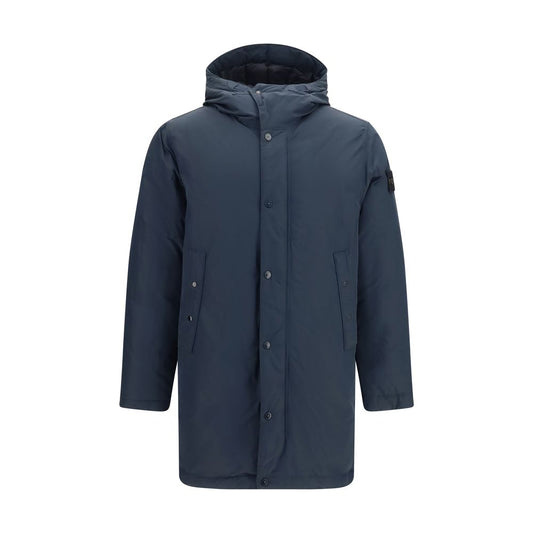 Abrigo Largo De Poliéster Azul Stone Island Casual