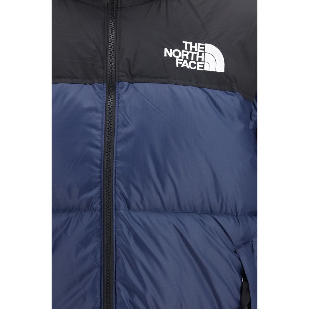 The North Face Chaqueta Larga De Nylon Azul Nuptse Retro