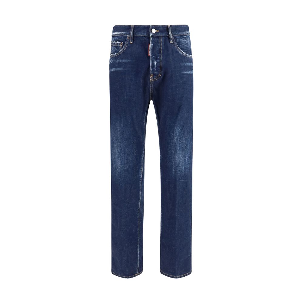 Jeans droits en coton bleu Dsquared²