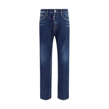 Jeans droits en coton bleu Dsquared²