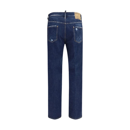 Jeans droits en coton bleu Dsquared²