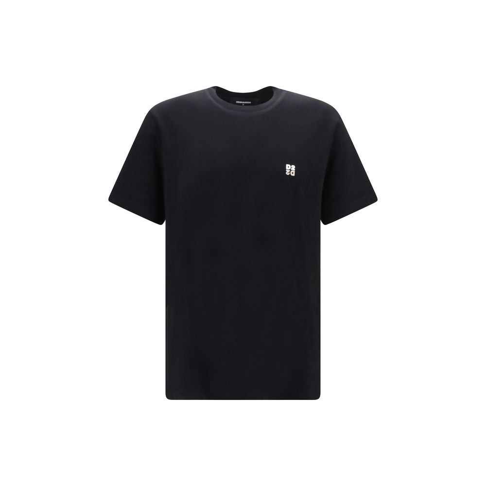 Dsquared² Black Cotton Structured Finish T-Shirt