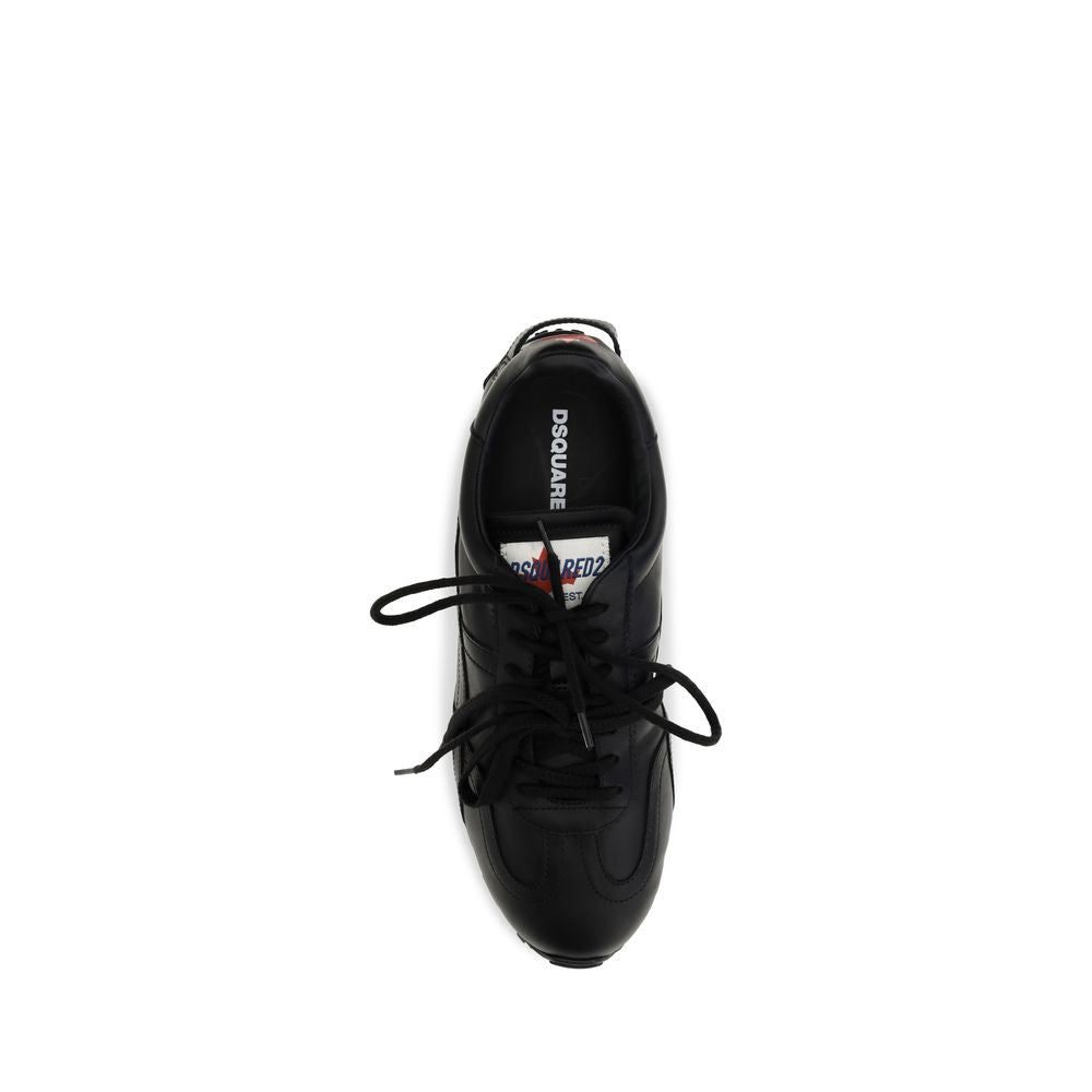 Zapatillas Deportivas Dsquared² De Cuero De Ternera Negro Bos Taurus