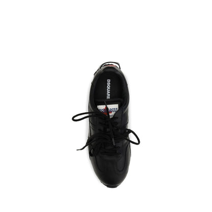 Zapatillas Deportivas Dsquared² De Cuero De Ternera Negro Bos Taurus