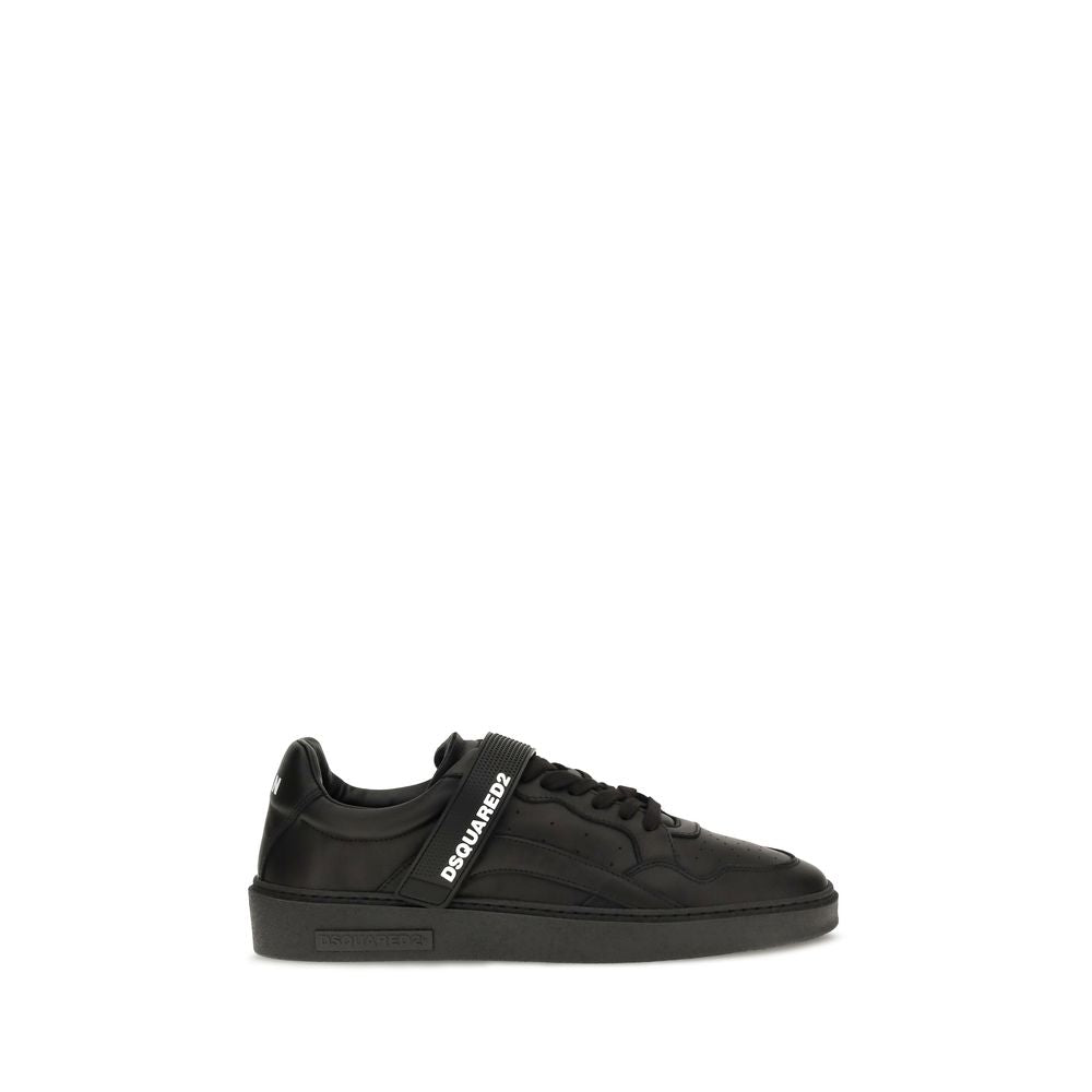 Zapatillas Deportivas Dsquared² De Cuero De Ternera Negra Modelo Bos Taurus