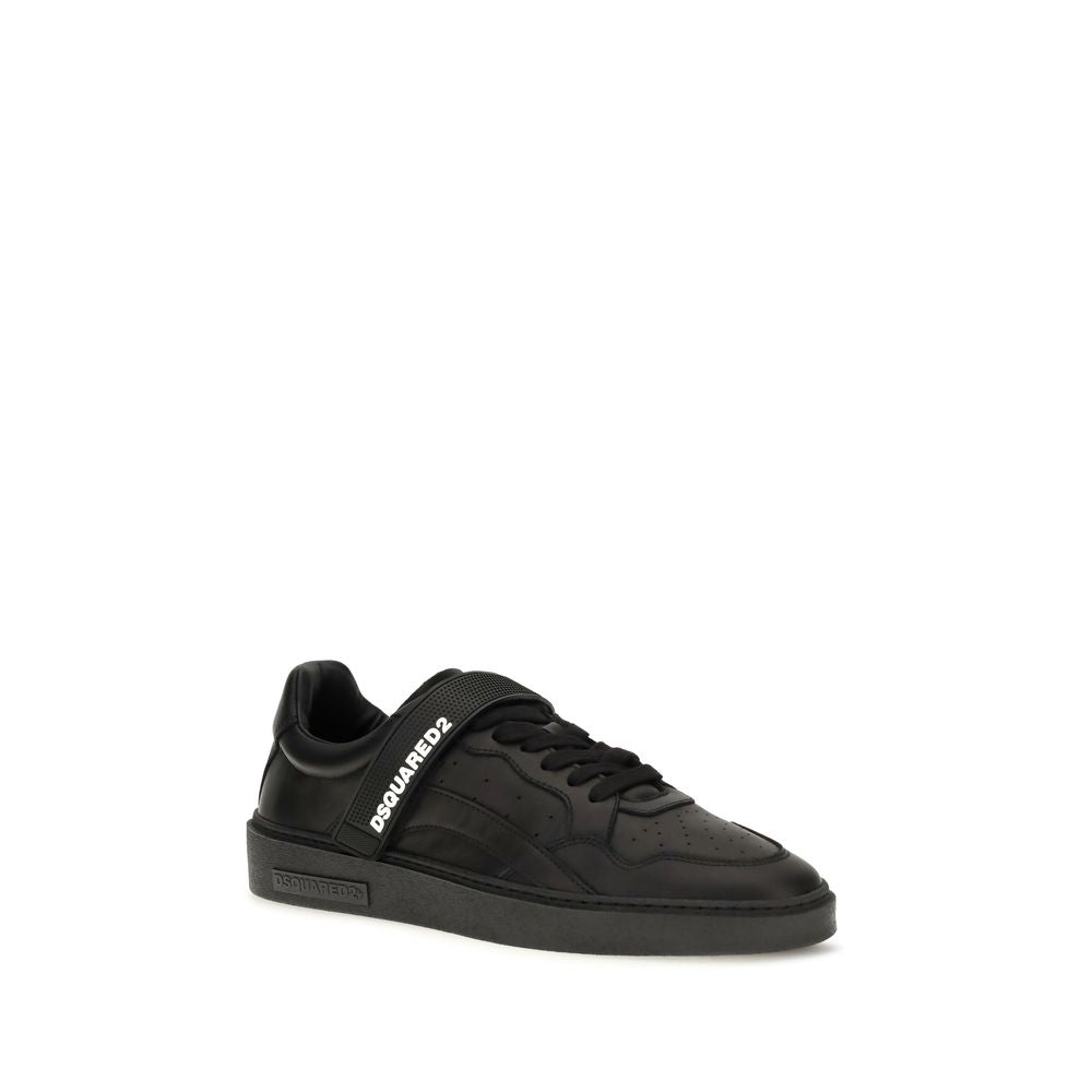 Zapatillas Deportivas Dsquared² De Cuero De Ternera Negra Modelo Bos Taurus