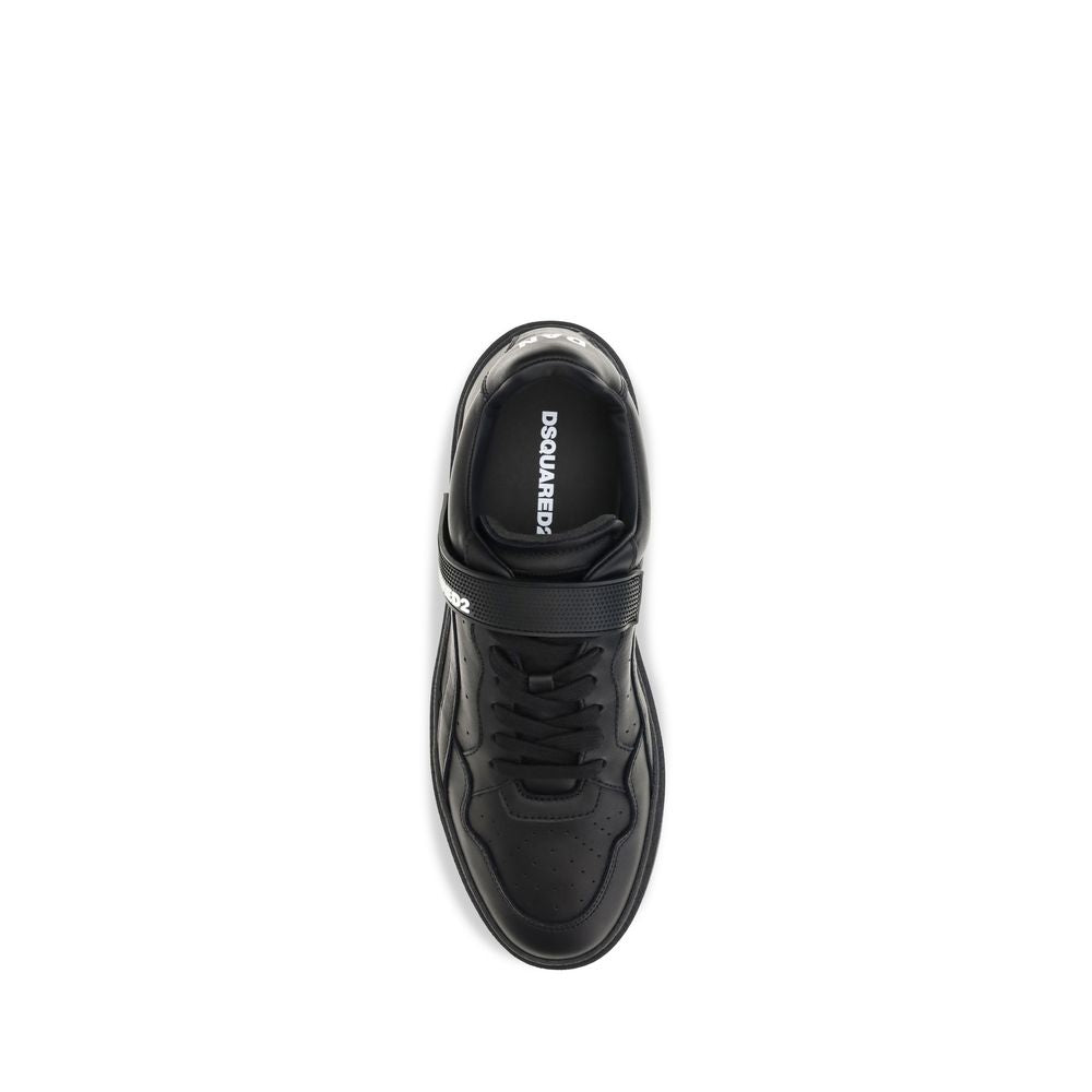 Zapatillas Deportivas Dsquared² De Cuero De Ternera Negra Modelo Bos Taurus