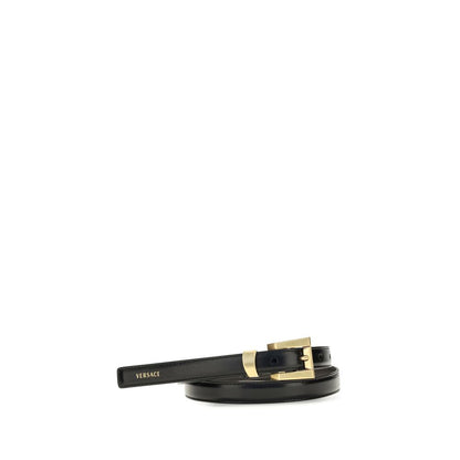 Versace Ceinture Regular Noire - Cuir de veau Bos Taurus