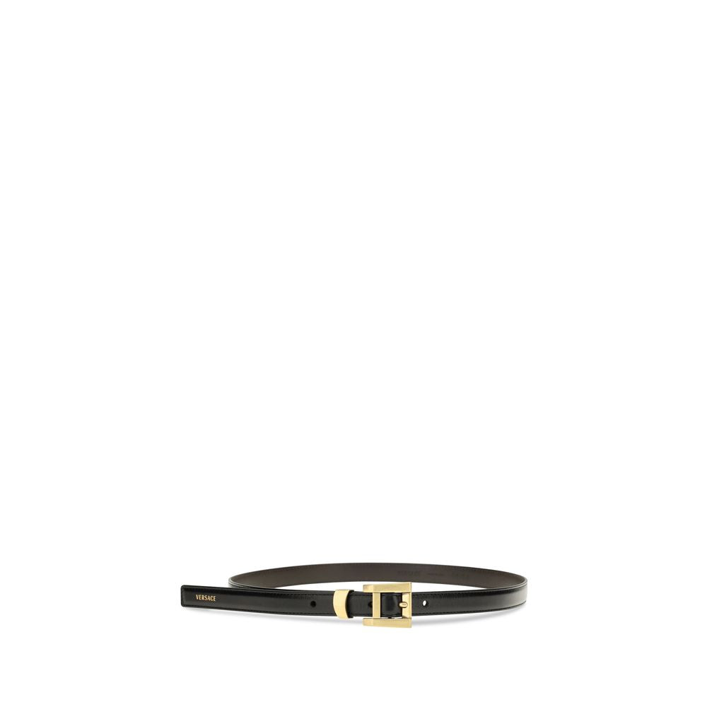 Versace Ceinture Regular Noire - Cuir de veau Bos Taurus
