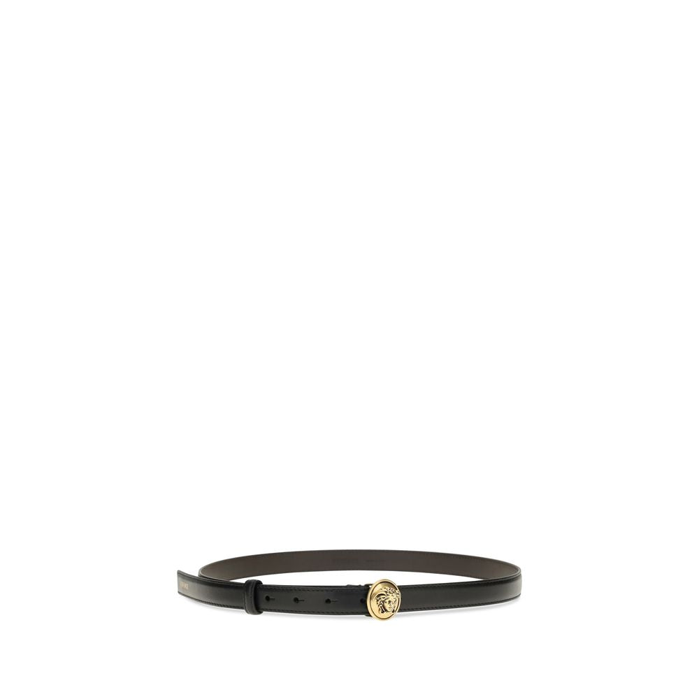 Versace Bos Taurus Black Calfskin Belt